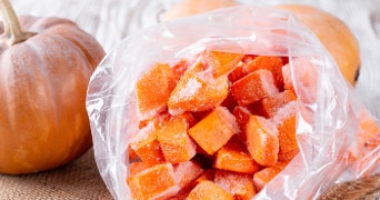 Pompoen invriezen