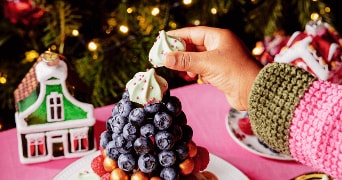 Tafel met kerstdiner