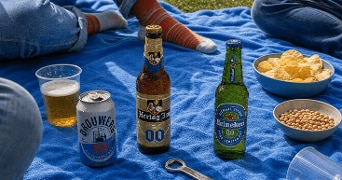 0.0 bier op picknick kleedje
