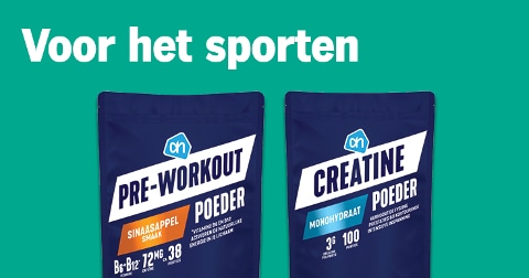 AH pre-workout en creatine poeder voor het sporten