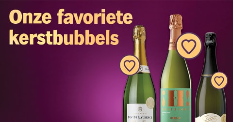 Onze favoriete kerstbubbels, met flessen van onder andere Duc De Laurence en Hola!
