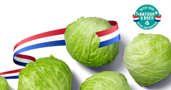 Slarpen met Nederlandse vlag lint en Beter voor Natuur & Boer keurmerk