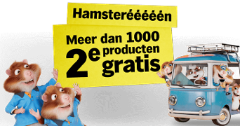 Hamstereeeeen, meer dan 1000 producten 2e gratis. Met AH hamsters.