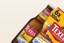 Fles Texels Skuumkoppe 0.0 met verpakking van 6x300ml