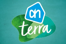 Albert Heijn Terra logo op een groene achtergrond