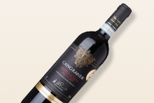 Fles rode wijn van het merk Cangrande Amarone della Valpolicella