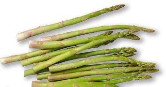 Groene asperges met het label 'Vers Garantie'