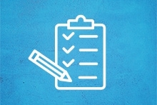 Illustratie van een bord met een lijstje en pen