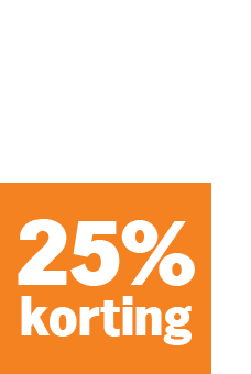 25% korting aanbieding