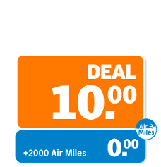 Deal voor 10 euro en gratis bij inlevering van 2000 Air Miles