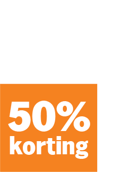 50 % korting