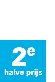 Tweede artikel voor halve prijs actie