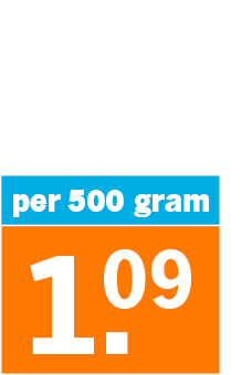 Per 500 gram 1 euro 9