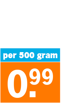per 500 grap 0.99 cent