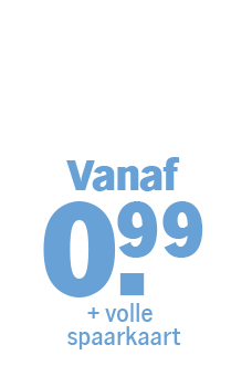 Witte prijsbol vanaf 0.99 + volle spaarkaart