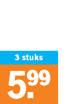 Actieprijs: 3 stuks voor €5,99