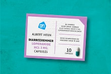 Albert Heijn diarreeremmer loperamide HCl 2 mg capsules verpakking