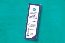 Albert Heijn roerstaafjesverpakking op een groene achtergrond