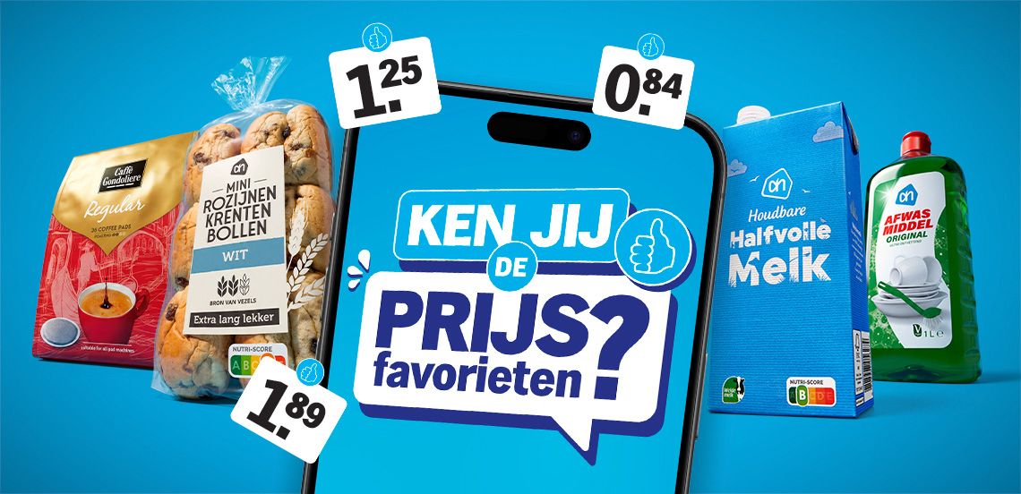 Ken jij de Prijsfavorieten game waarin je de prijs van Prijsfavorieten moet raden