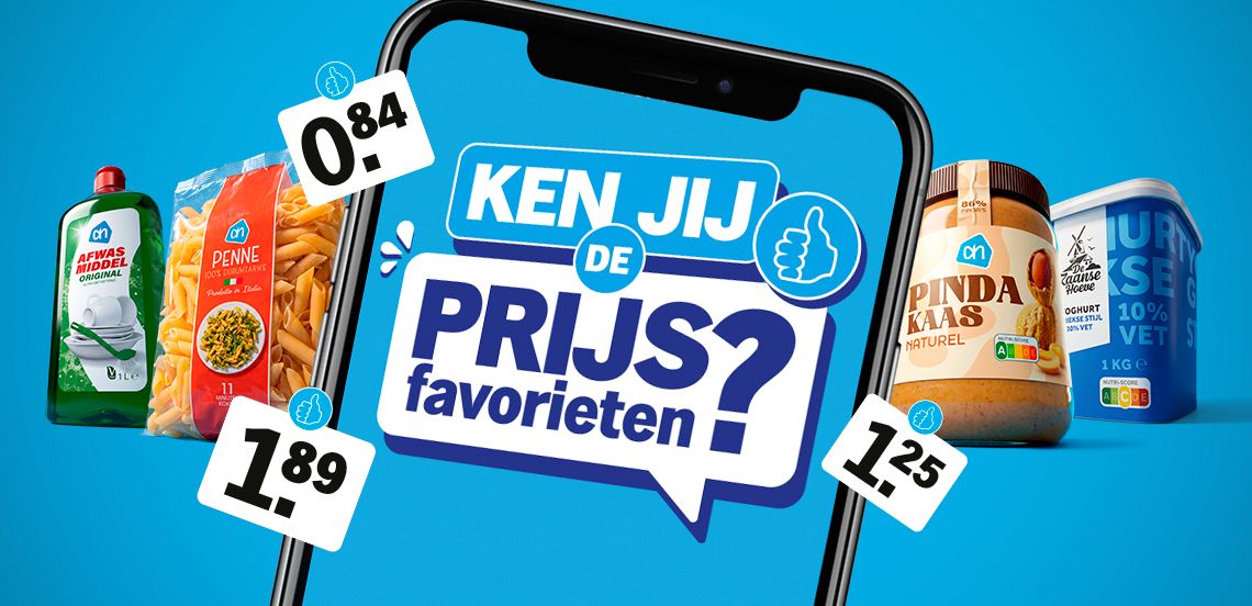 Ken jij de Prijsfavorieten game waarin je de prijs van Prijsfavorieten moet raden