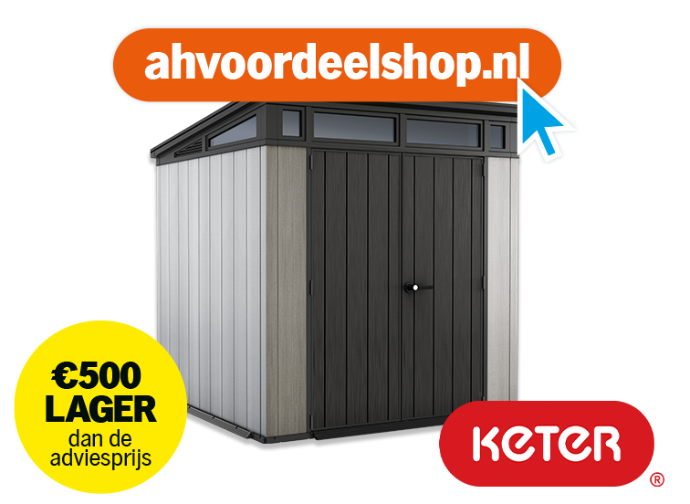 ahvoordeelshop.nl 500 euro lager dan de adviesprijs. Keter Box.