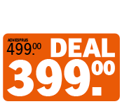 Deal prijskaart met van 499,00 euro voor 399,00 euro