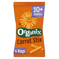 Organix Maïs sticks met wortel 4-pack 10m+