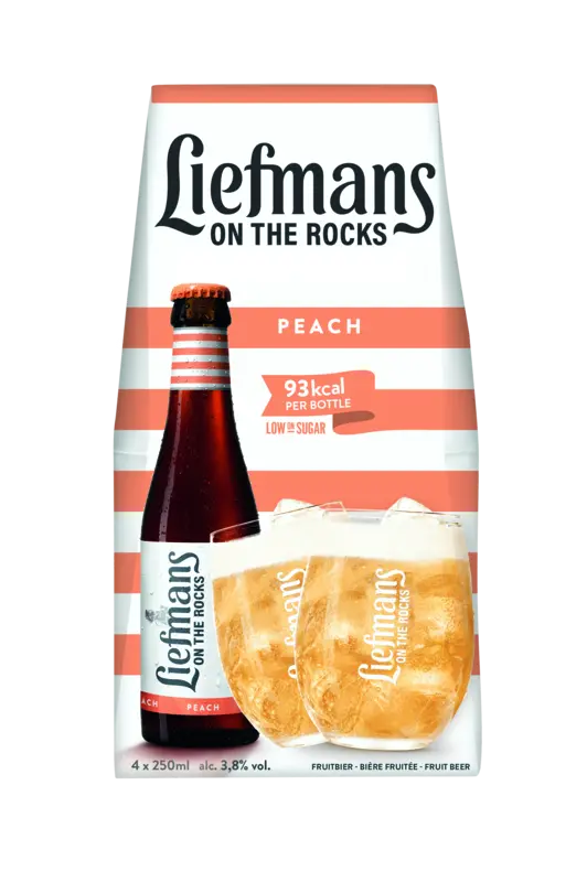 On the rocks peach 4-pack