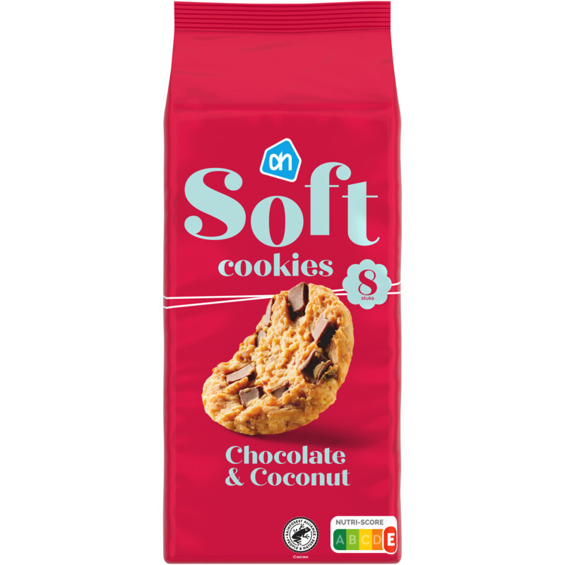 Een afbeelding van AH Soft chocolate & coconut