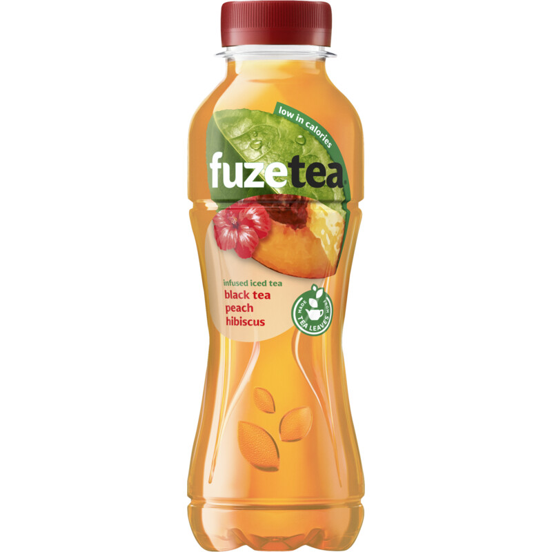 Een afbeelding van Fuze Tea Black ice tea peach hibiscus