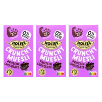 Holie's Crunchy muesli protein chocolate 3-pack