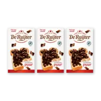 De Ruijter Chocolade vlokken puur 3-pack