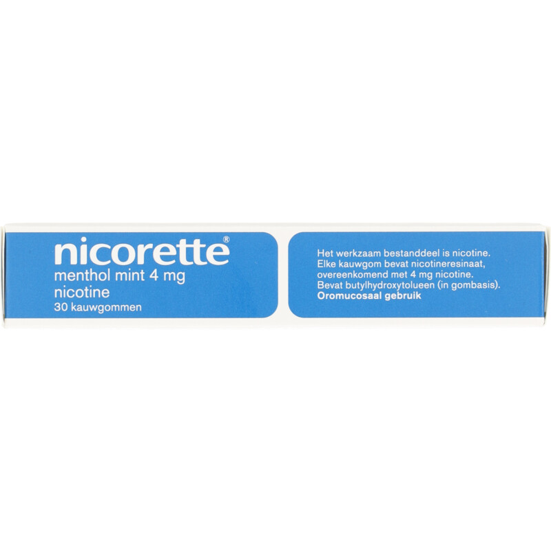 Een afbeelding van Nicorette Menthol mint kauwgom 4mg