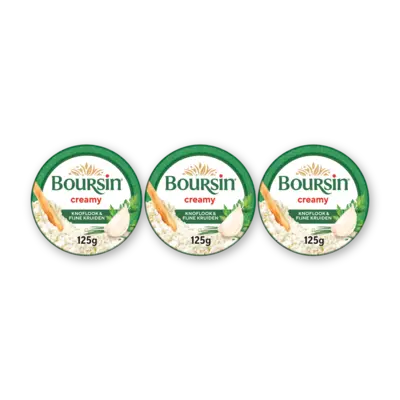 pdp-image-Boursin Creamy knoflook fijne kruiden 3-pack