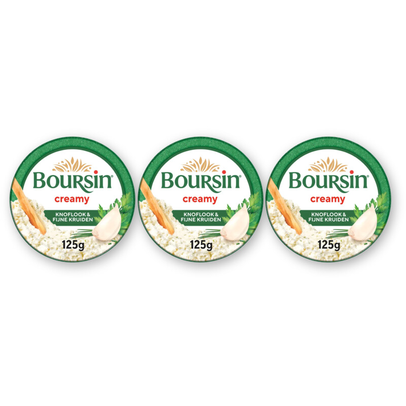 Boursin Creamy knoflook fijne kruiden 3-pack