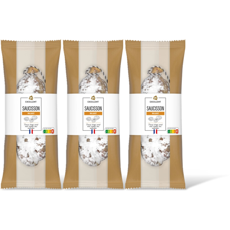 AH Excellent Saucisson walnoot 3-pack