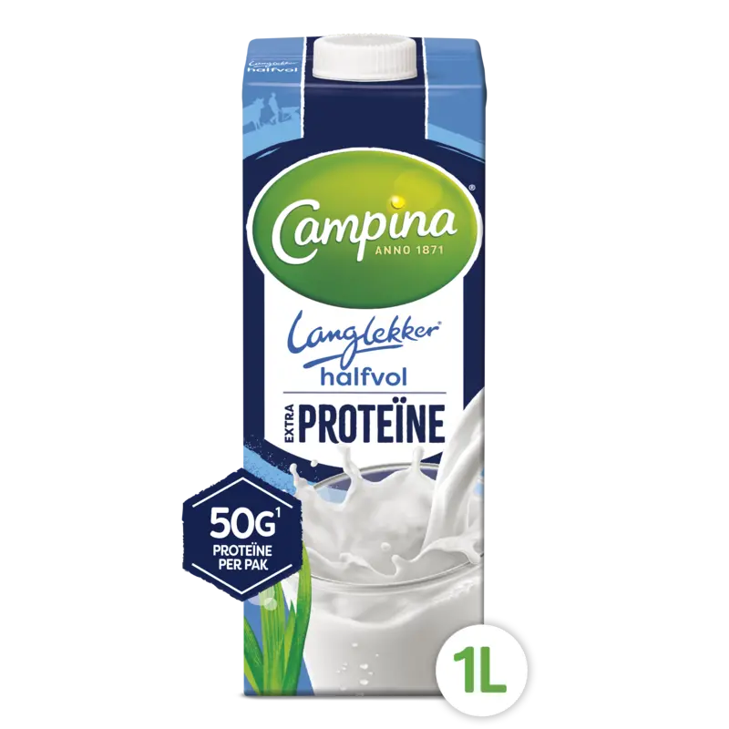 Langlekker halfvolle melk extra porteïne