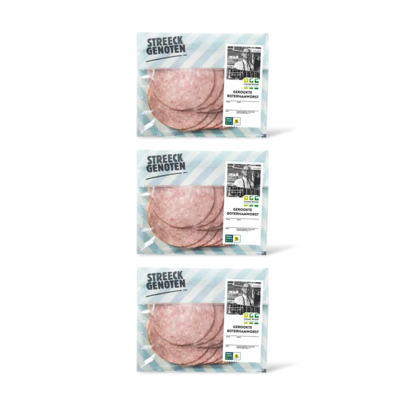 Streeckgenoten Gerookte boterhamworst 3-pack