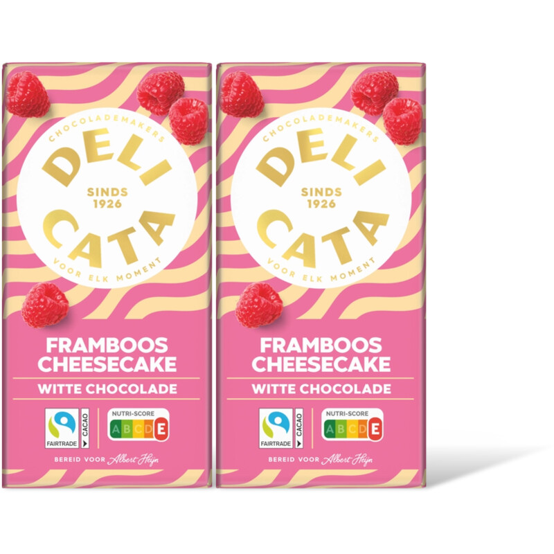 Delicata Reep wit chocola framboos cheesecake 2pk