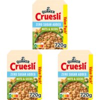 Een afbeelding van Quaker Nuts & seeds zero sugar added 3-pack