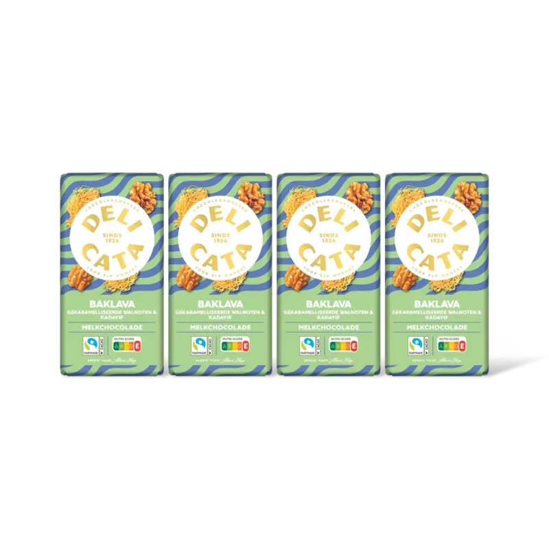 Reep baklava melk chocolade 4-pack