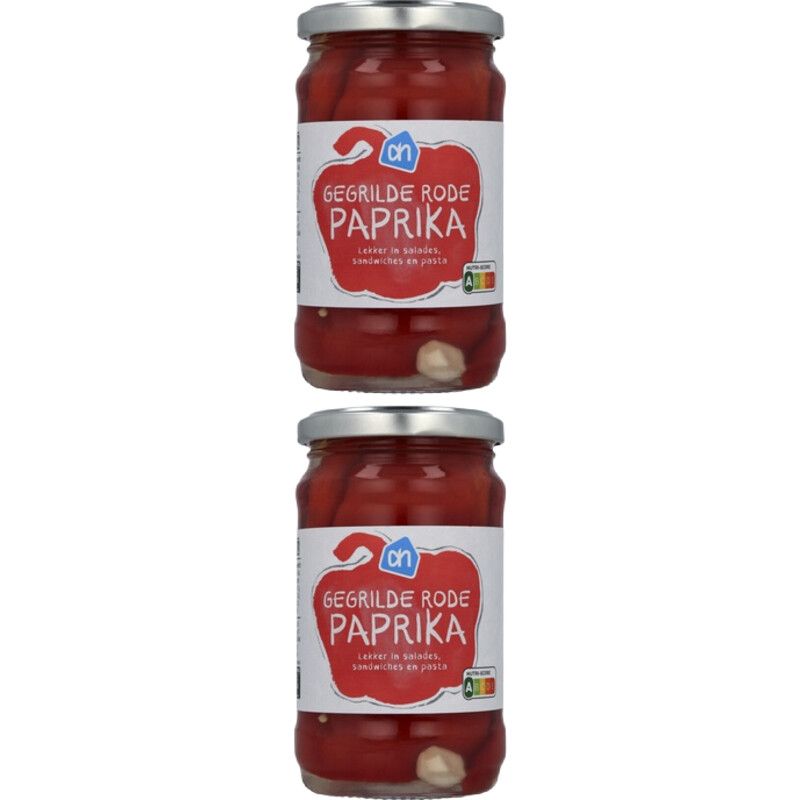 Een afbeelding van AH Gegrilde rode paprika 2-pack