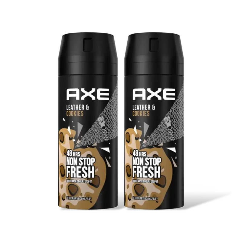 Axe Leather & cookies deo bodyspray 2-pack