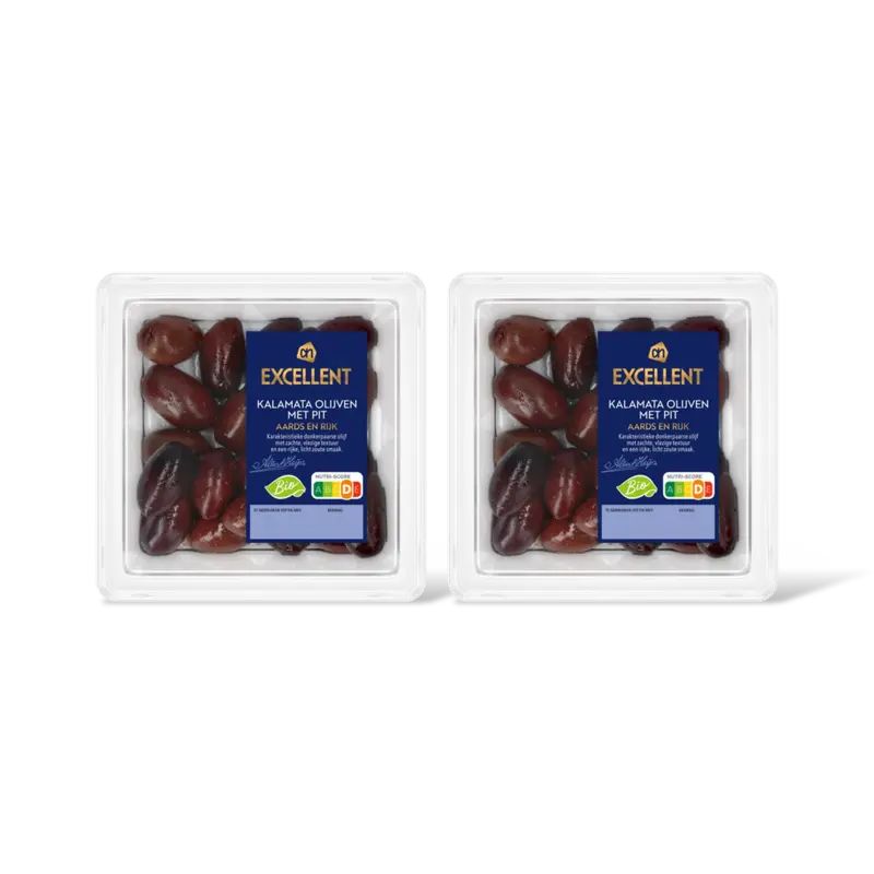 Biologische kalamata olijven met pit 2pk