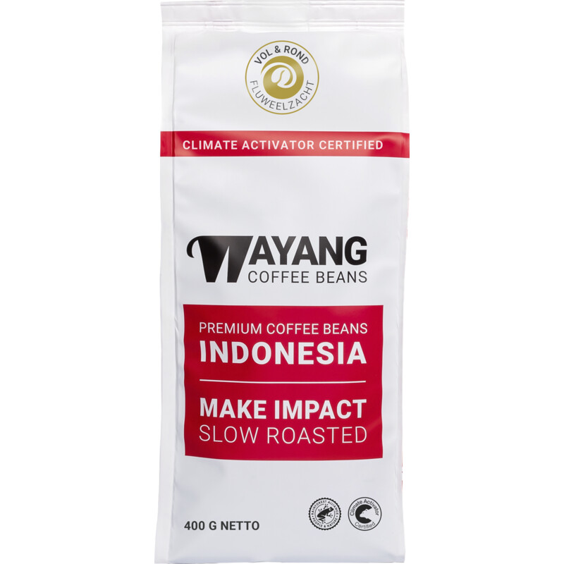 Een afbeelding van Wayang Vol & rond koffiebonen