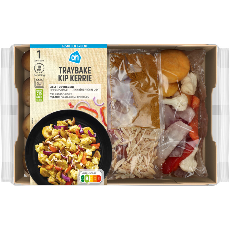 AH Gesneden verspakket traybake kip kerrie