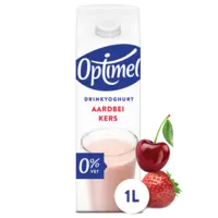 Optimel Drinkyoghurt aardbei-kers