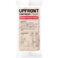 Een afbeelding van Upfront Eiwit crisp witte chocolade framboos