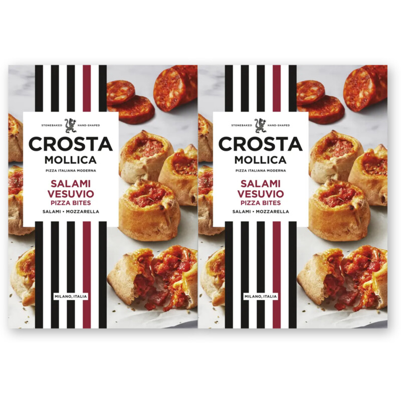 Crosta & Mollica Pizza bites salami vesuvio 2-pack