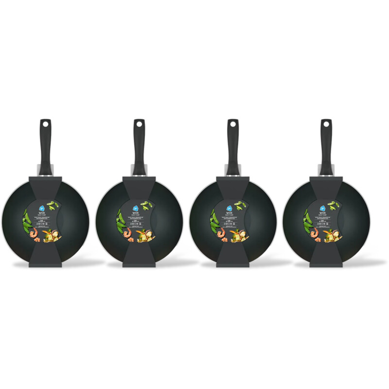 AH Wok easy chef 28cm 4-pack
